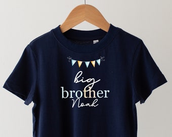 Big Brother T-shirt/Sweatshirt - Personalised Big Brother T-shirt- Boys Navy Big Bro sweatshirt- Matching Big Brother- Little Brother