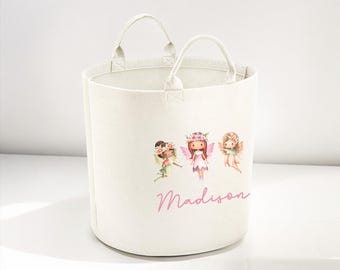 Personalised Fairy children's Storage , Toy tub, storage basket, Toy box, Baby shower gift, baby Nursery, Laundry basket, blanket box