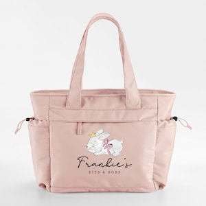 Personalised Baby Bag, Hospital bag, Baby Changing Bag, Backpack, Baby organiser, Mama ,Pale Pink, Supersoft Luxury Feel, Tote Bag Pink