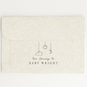 personalised baby journey document folder - pregnancy notes new baby IVF journey paper file