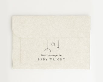 personalised baby journey document folder - pregnancy notes new baby IVF journey paper file