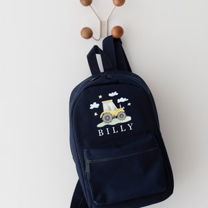 Sac à dos tracteur personnalisé, cartable, sac à dos pour tout-petits, retour à l'école pour enfants, tracteur jaune, ferme, plus de couleurs, sac bébé