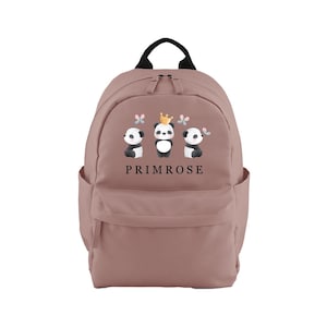 Sac à dos personnalisé panda- sac à dos-cartable-rentrée des enfants-sac de panda-sac bébé-animaux mignons-poches latérales-sac enfant