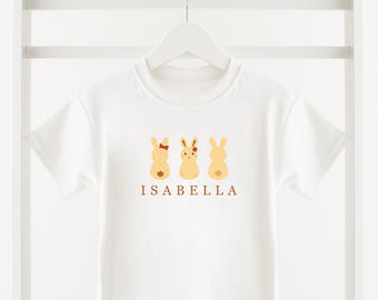 Personalised Kids Easter T-shirt- Easter bunny t-shirt - Easter gift - Boys- Girls- First Easter Top- Easter Egg Hunt T-shirt - Yellow