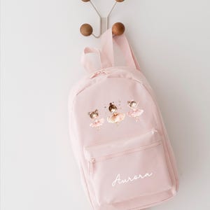 Sac à dos ballerine personnalisé, cartable, sac à dos pour tout-petits, garçons filles pour enfants, sac de danse, plus de couleurs, sac pour chaussons de danse, ballet mignon