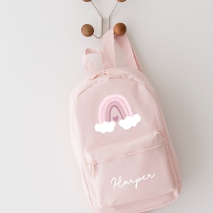 Sac à dos personnalisé cartable cartable pour tout-petits rentrée des enfants arc-en-ciel