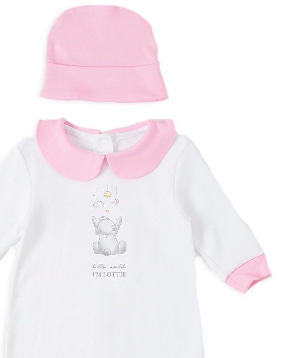 personalised baby grow set pink classic collar set Baby grow Sleepsuit  New Baby Baby Announcement Baby Shower
