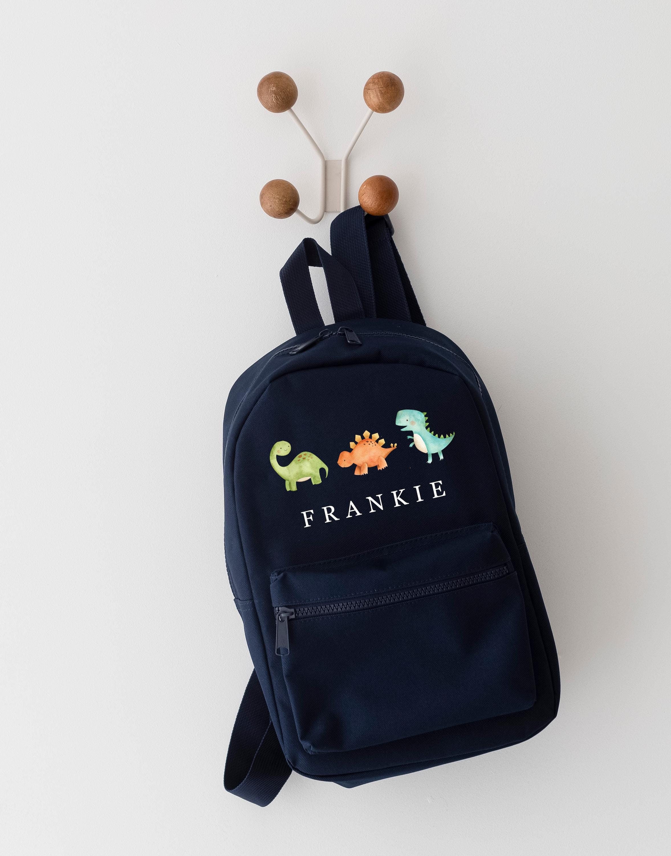 Personalised Dinosaur Backpack - Kids Personalised Rucksack - Personalised Boys Dinosaur Bag - Personalised Girls Dinosaur Backpack