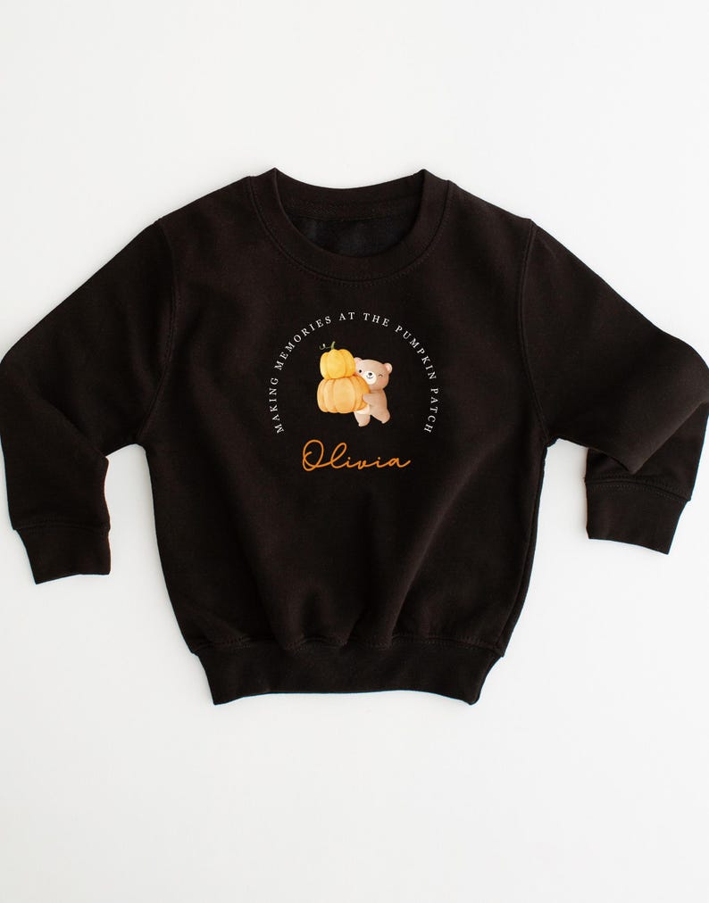 Personalised Pumpkin Picking Sweatshirt, Kids Pumpkin Top, Cutest