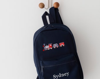 Personalised Train Rucksack backpack,  train school bag, toddlers rucksack, children's Boys girls, More Colours , Baby Bag ,Kids, Classic