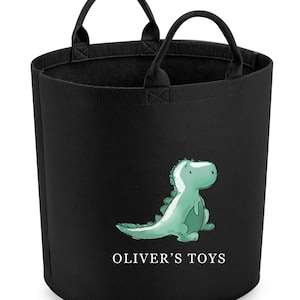 Personalised Dinosaur Toy tub, storage basket, Toy box, Baby shower gift, baby Nursery, Dinosaurs , T-rex , blanket box, kids storage tub
