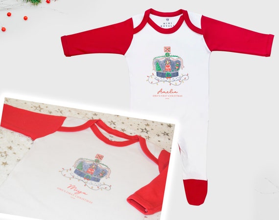 personalised christmas sleepsuit
