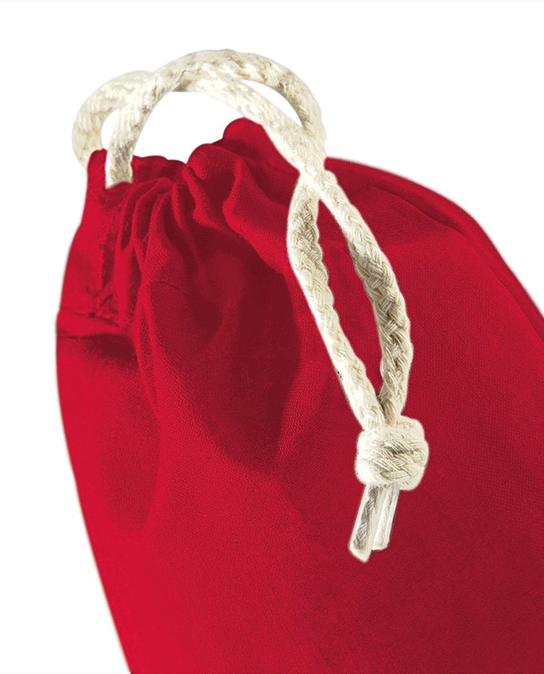 Large festive gift sack for kids with drawstring, personalised name