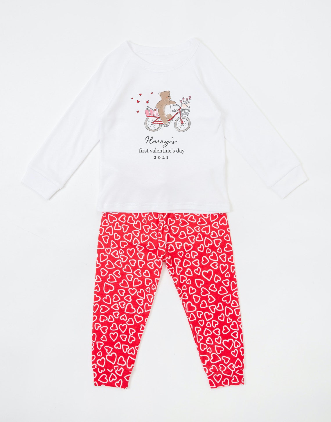 Personalised First Valentine's Day Baby Pyjamas Babies | Etsy