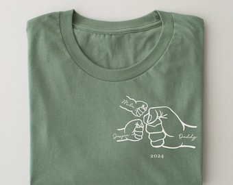 Personalised T-shirt - Father's Day Gift - 1st Fathers day - New Dad Gift- Team Dad- Matching Children's names Choice of colours