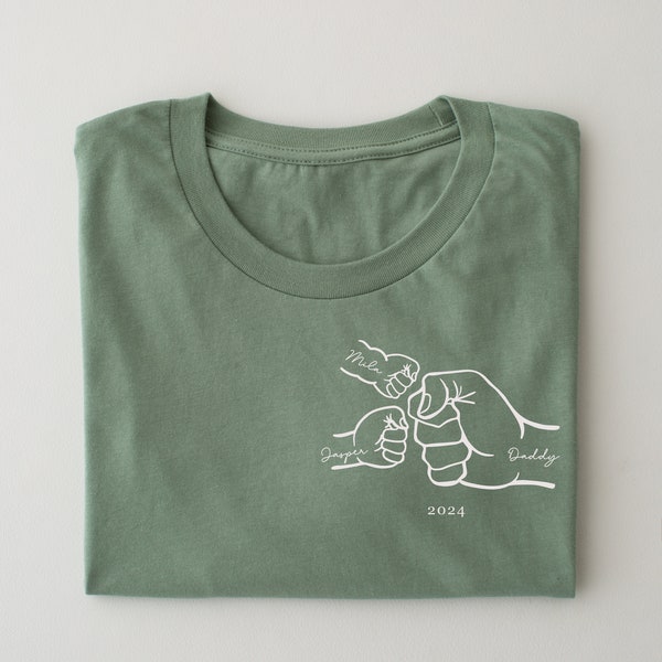Personalised T-shirt - Father's Day Gift - 1st Fathers day - New Dad Gift- Team Dad- Matching Children's names Choice of colours