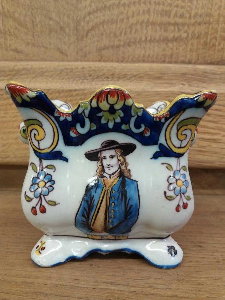 Petit Cache-Pot Vintage Faïence