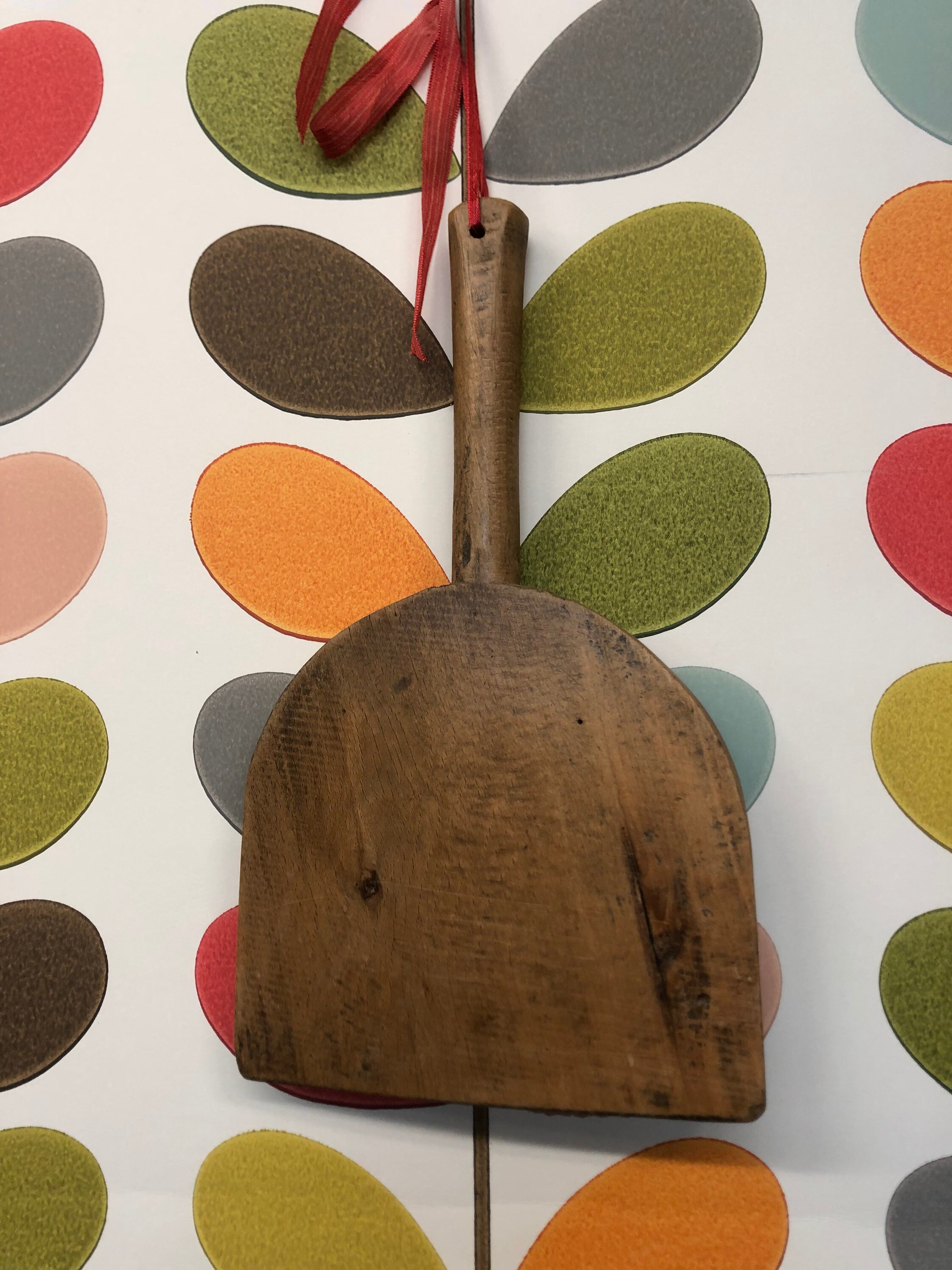 Ancien Battoir en Bois , Art Populaire