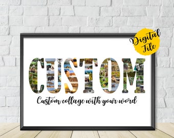 custom word collage etsy