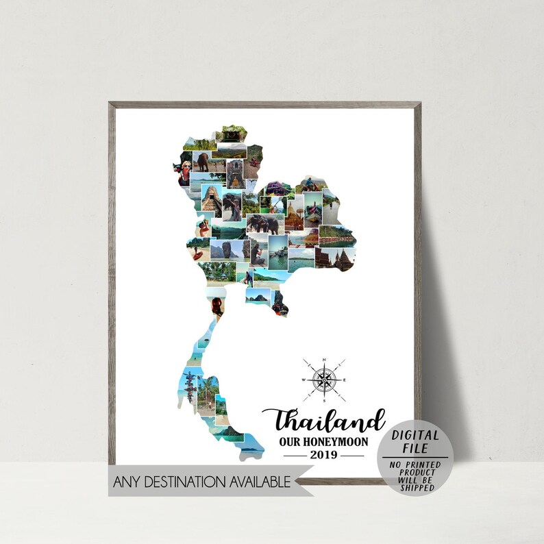 Thailand Photo Collage-Southeast Asia Collage-Travel Photo Colla
