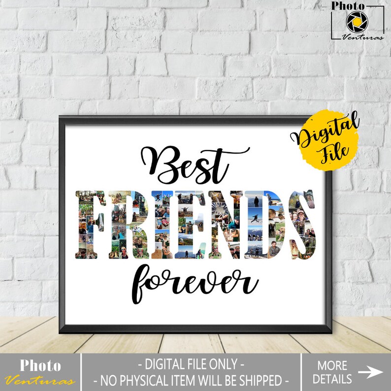 Best Friends Photo CollageCustom Friends CollageBest Friend Etsy