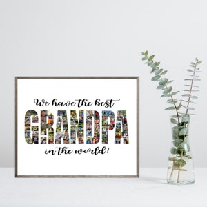 Grandpa Photo Collage-Grandfather Collage-Grandfather Photo Collage-Personalized Collage-Custom Collage-Gift For Grandpa-Printable Collage image 8