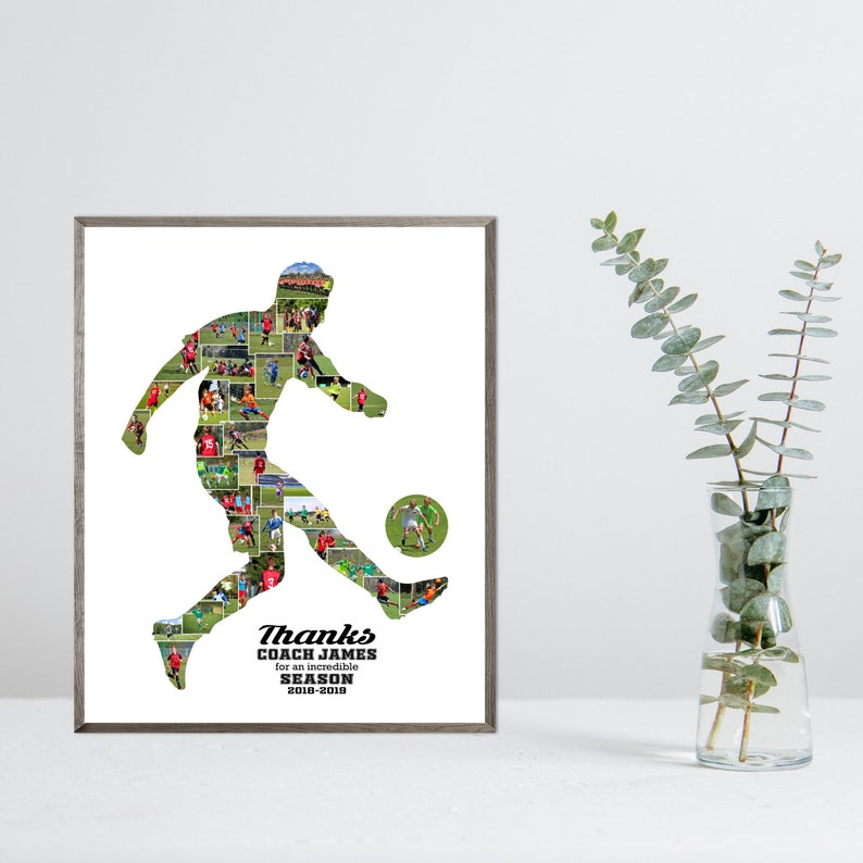 Fußball-Foto-Collage-Fußball Collage-Personalisiertes Geschenk für Trainer-Fußballspieler Collage-Fußball Geschenk-Fußballcoach Geschenk-Printable Collage Bild 4