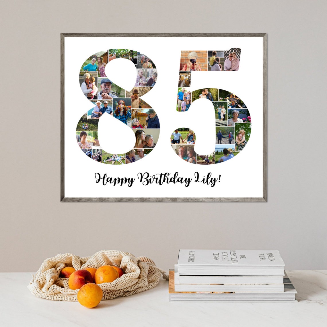 85th Birthday Photo Collage-85 Birthday Gift-number 85 Photo | Etsy