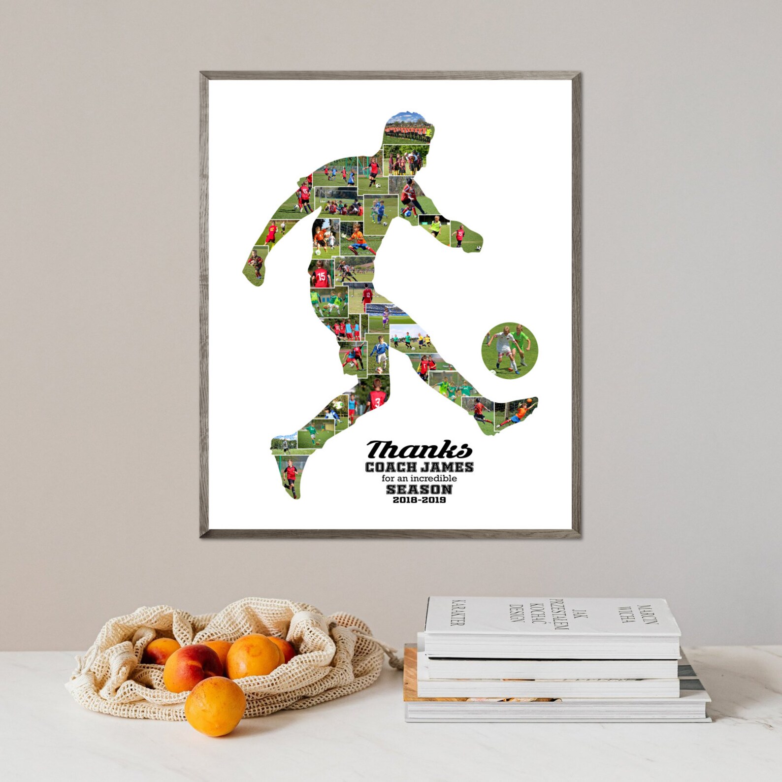 Soccer Photo Collage-football Collage-personalized Gift for Coach ...