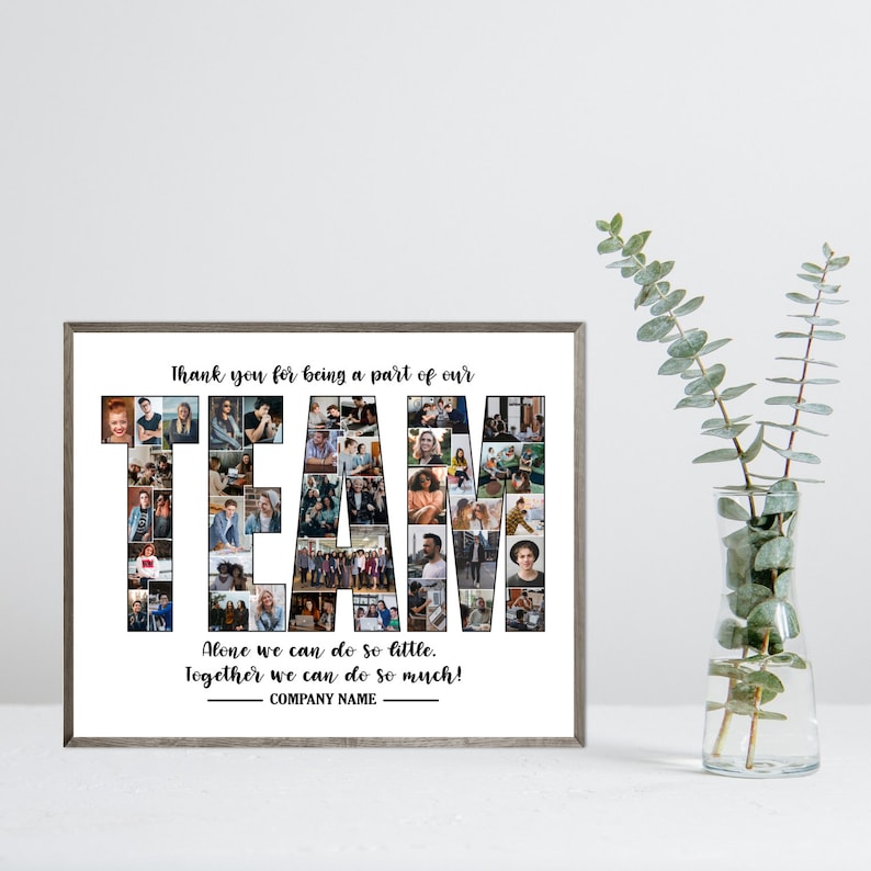 Team Foto Collage-Kollege Abschied Geschenk-Personalisierte Abschiedsgeschenk für Kollegen-Job Bilder Collage Poster-Firmengeschenk-Druckbare Collage Bild 5
