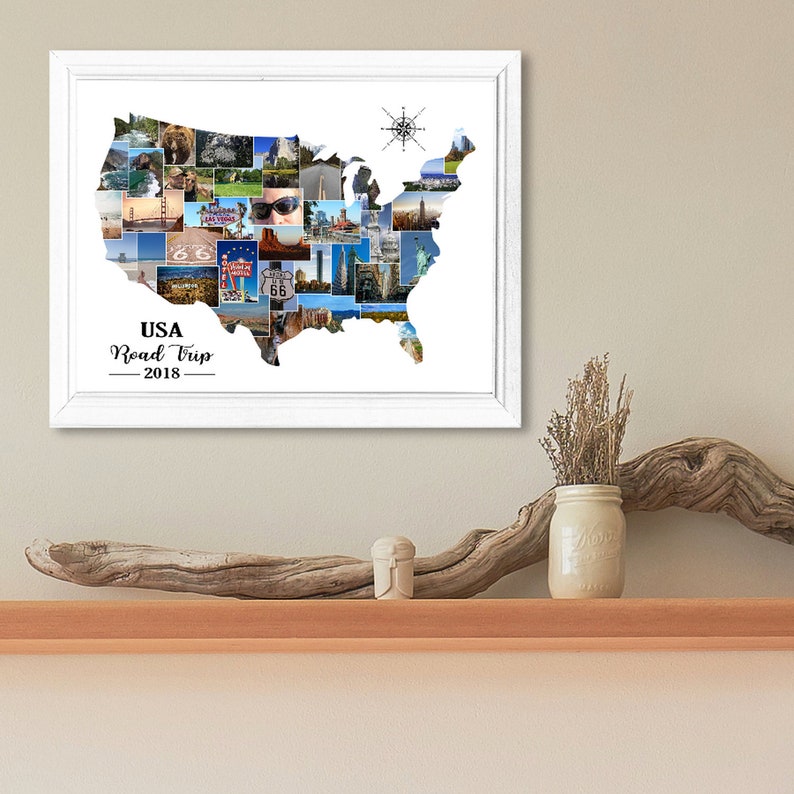 USA Photo Collage-United States Collage-US Map Photo | Etsy