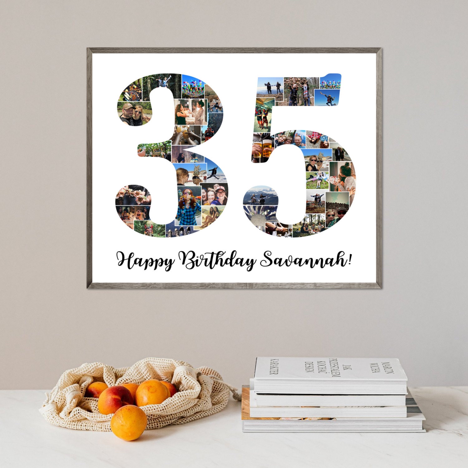 35th Birthday Photo Collage-35 Year Photo Collage-number 35 - Etsy
