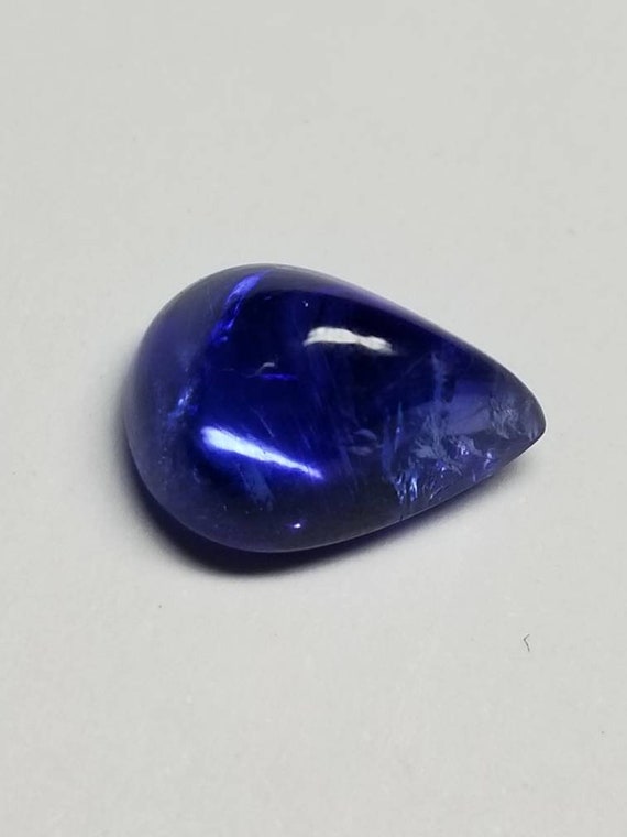 Loose Semi Precious Cabochon Stone Outstanding Tanzanite Cabochon Pear Shape Natural Big Tanzanite Cabochon Gemstone For Ring And Pendant