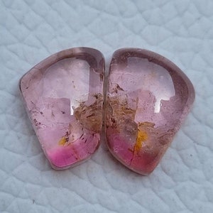 AAA Top Quality Watermelon Tourmaline Cabochon Pair,, Loose Gemstone Top Quality Watermelon Tourmaline  Cabochon For Jewelry making