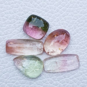 19.30ct. Watermelon Tourmaline Cabochon lot, Loose Gemstone Watermelon Tourmaline Cabochon Gemstone,  Top Quality Watermelon Tourmaline