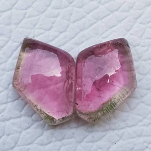 Top Quality Watermelon Tourmaline Cabochon Gemstone,, Loose Gemstone Matching Pair Watermelon Tourmaline Cabochon