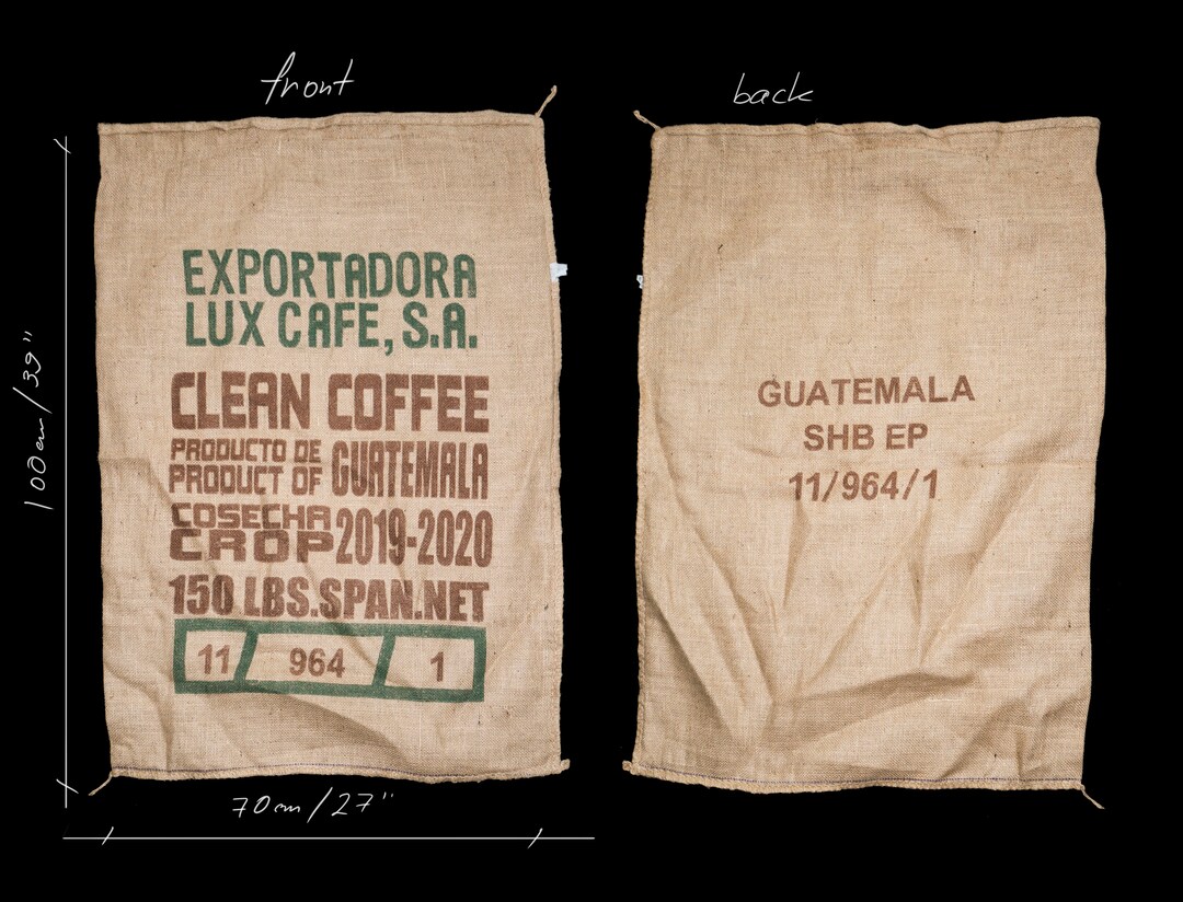 Coffee Sack From Guatemala Vintage Hessian for Farmhouse Decor - Etsy