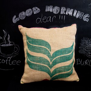 Decorative cushions with insert Made of Brazilian cofe jute bag