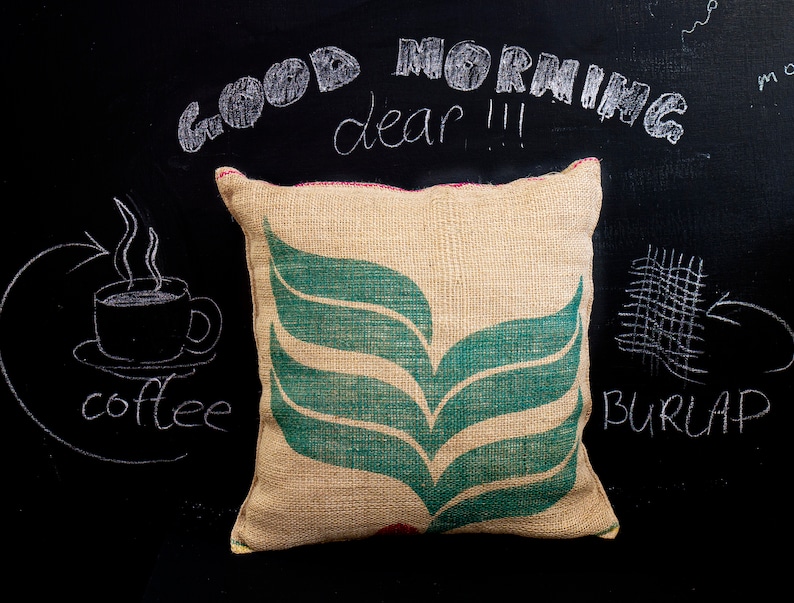 Decorative cushions with insert Made of Brazilian cofe jute bag