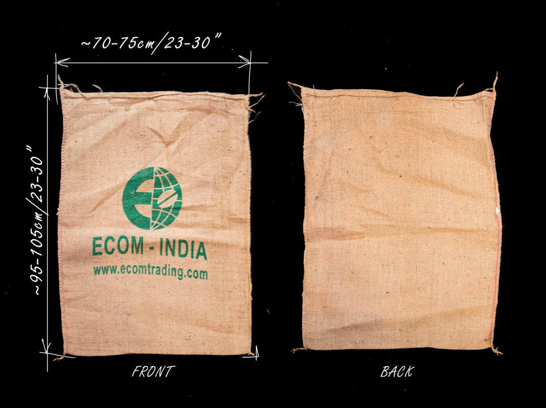 Burlap Coffee Sack From India Upcycled Used Coffee Bag With Etsy