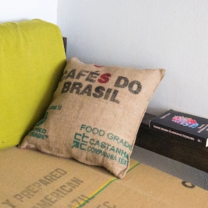 Decorative cushions with insert Made of Brazilian cofe jute bag