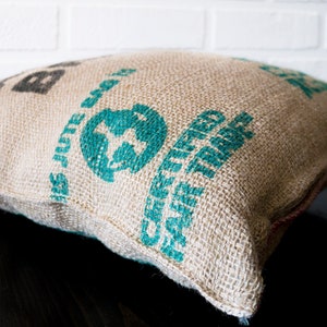 Decorative cushions with insert Made of Brazilian cofe jute bag