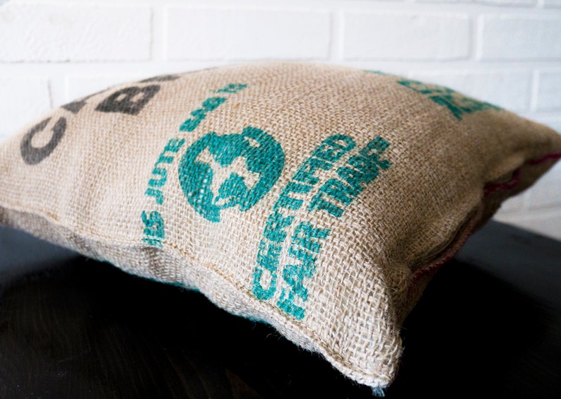 Decorative cushions with insert Made of Brazilian cofe jute bag