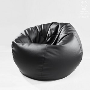 Leather Bean Bag Sofa Chair cover Combo Foot Rest cover without Beans Size  4XL