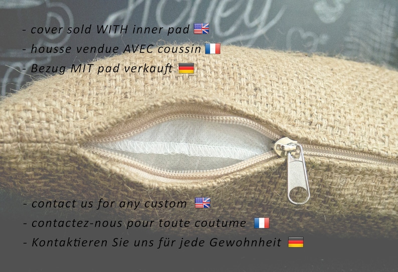 Decorative cushions with insert Made of Brazilian cofe jute bag