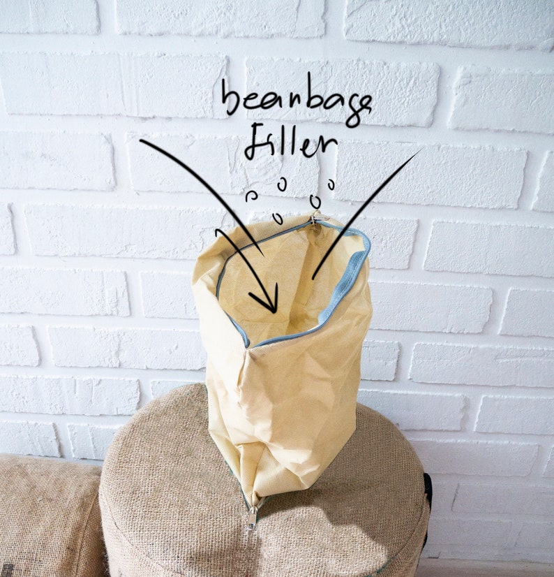 Cosiness extra sitting burlap pouf