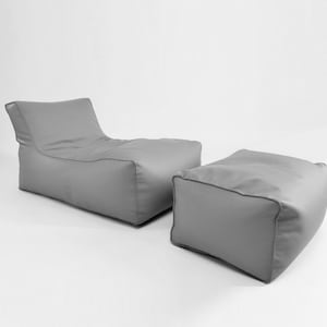 Luxus Lounge Sitzsack Stuhl COVER ONLY Minimalistisches Design Loft-Stil Eco-Kunstleder Sitzsack