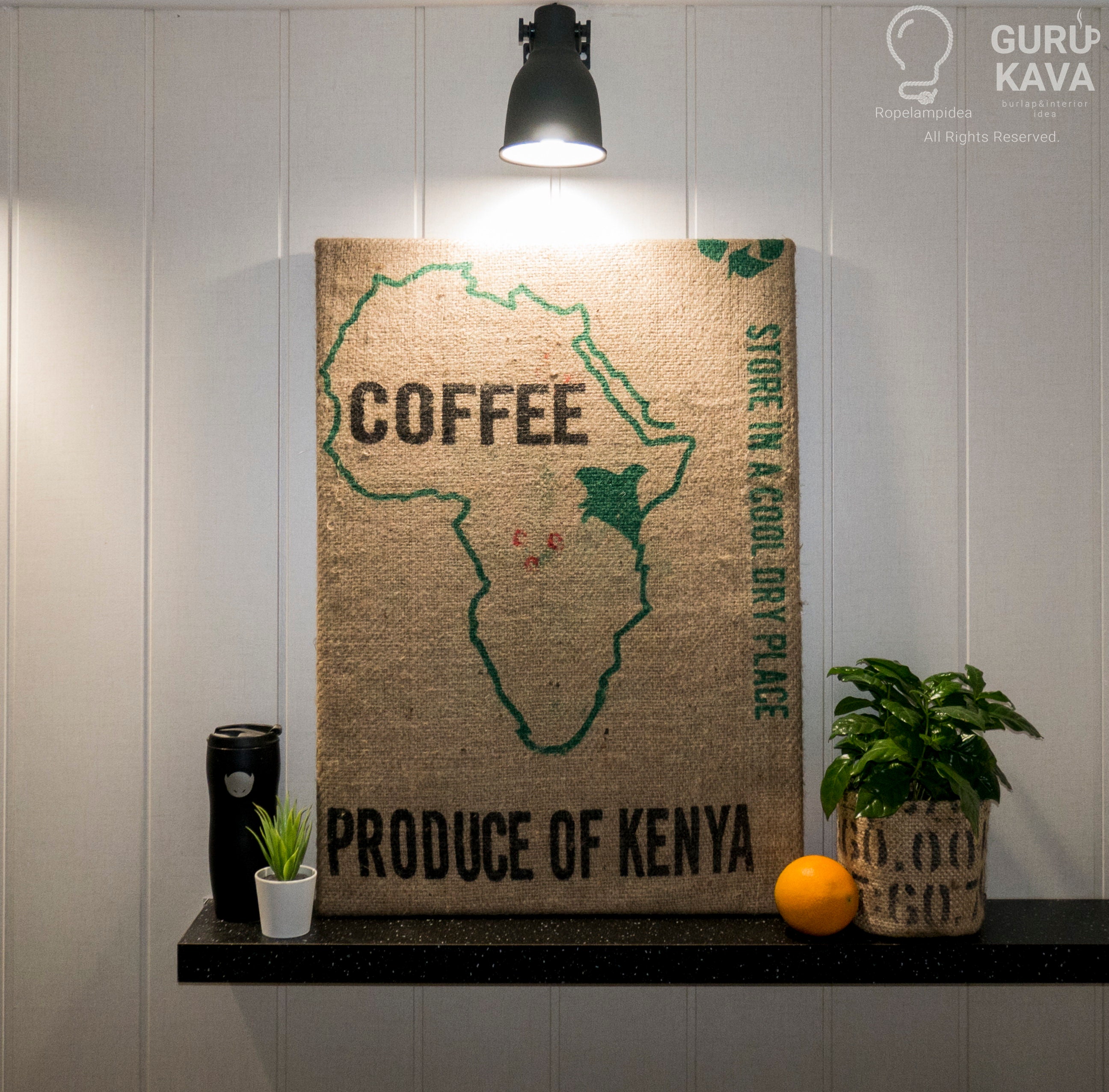 Coffee bag wall art hotsell