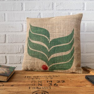 Burlap Coffee Sack Pillow: Rustic Vintage Design, Eco Friendly Cushion (45x45cm)