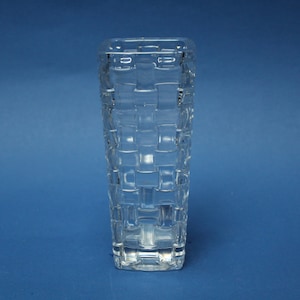 Glass vase, rolled glass, czechoslovakia, czech glass, czech republic